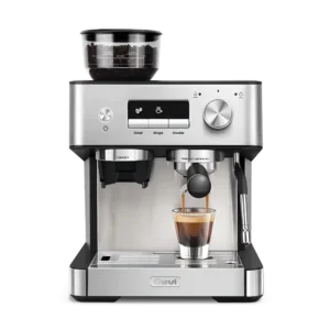 GEVI 20 Bar Espresso Maker with Built-in Bean Grinder & Milk Frother ECMI0